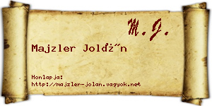 Majzler Jolán névjegykártya